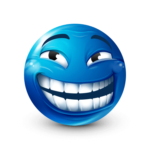 Troll blue emoji