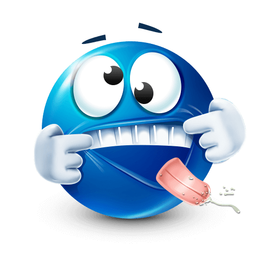 Funny Wacky Blue Emoji