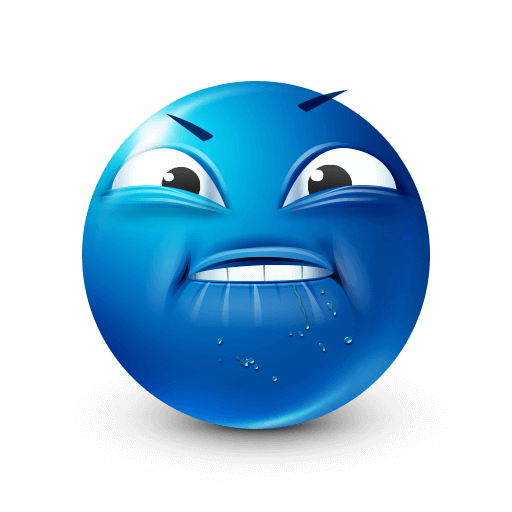 Tired Blue Face Emoji