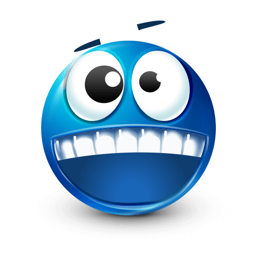 Funny Crazy Blue Emoji









