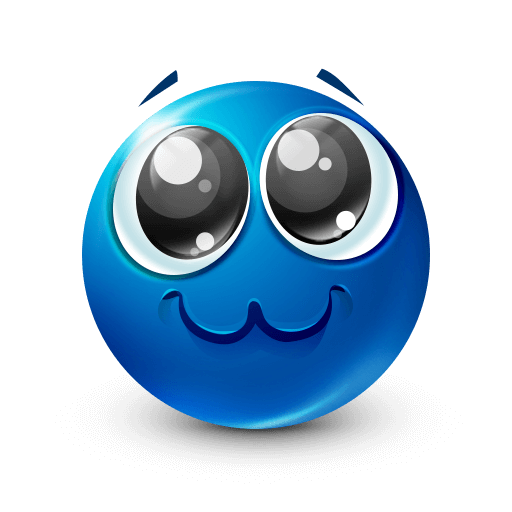 Cute blue emoji