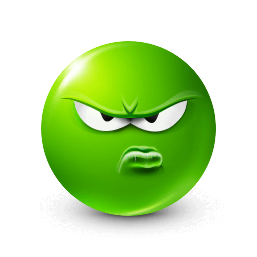 Irritated Green Emoji