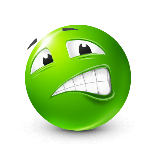 shocked green face








