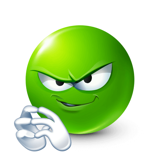 sly green emoji
