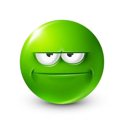 unhappy green emoji









