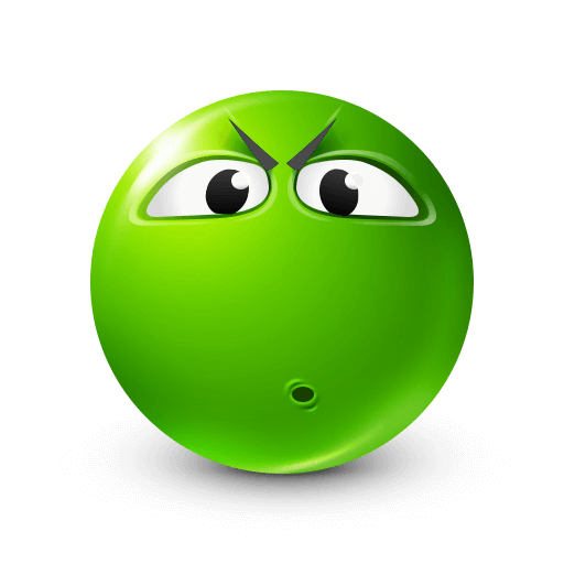 stunned green emoji