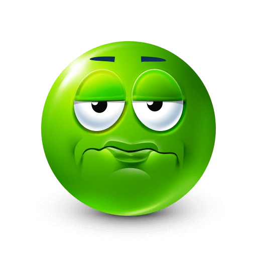 green angry face