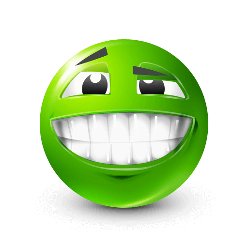 big green smile
