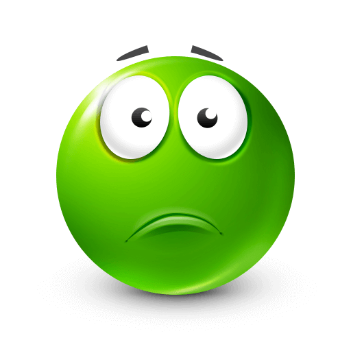 confused green emoji