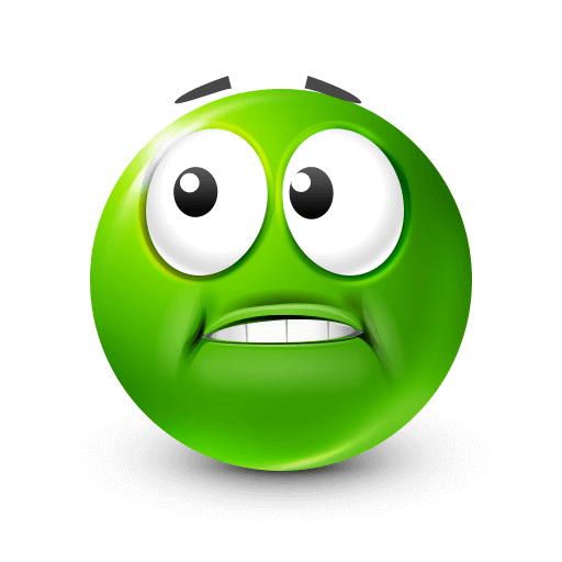funny green mistake face