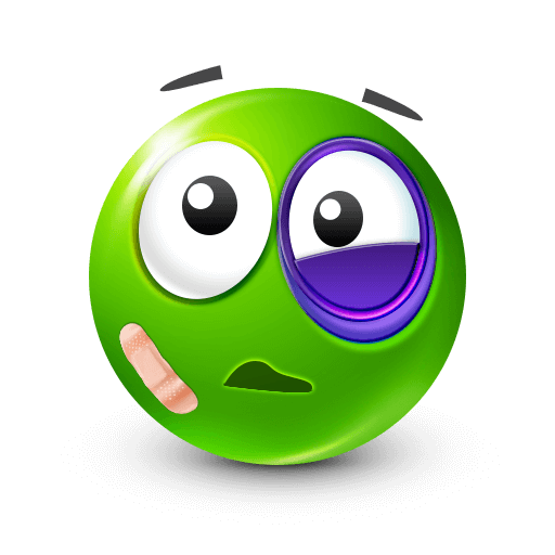 green black-eye smiley