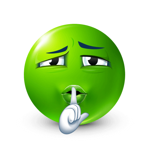 quiet green hush emoji