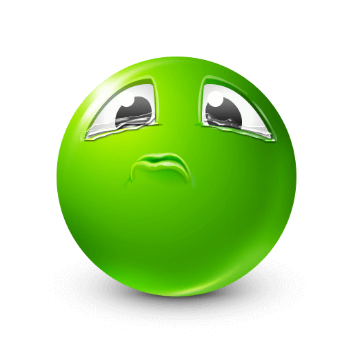 Teary Green Face