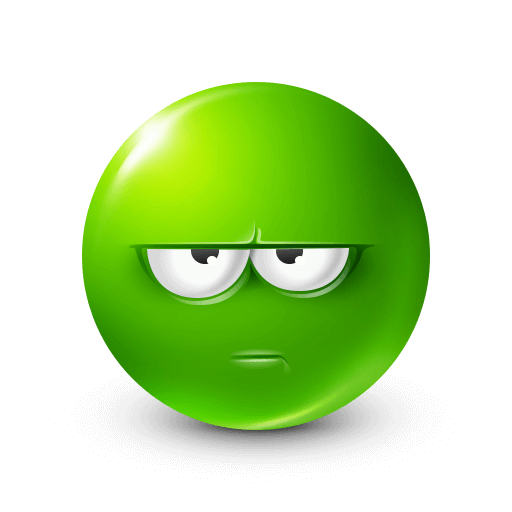 bored green emoji