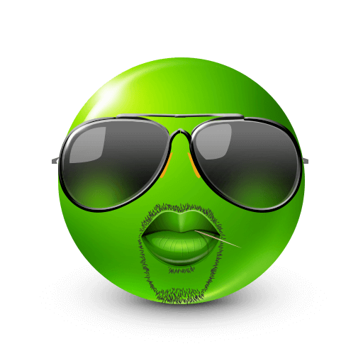 cool green face