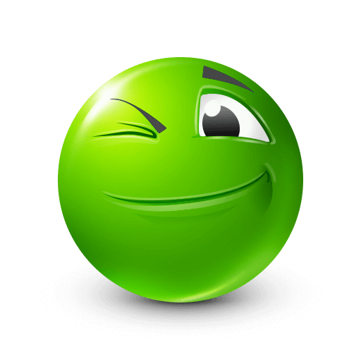 playful green wink









