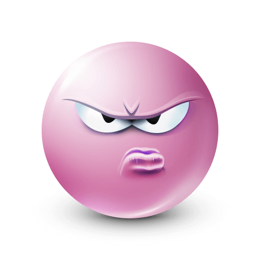 Pink Annoyed Face