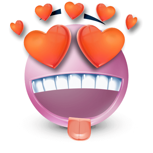 Pink Crazy Love Emoji

