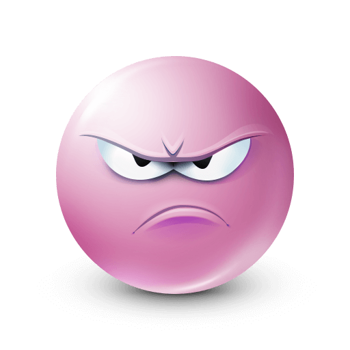 pink sad emoticon