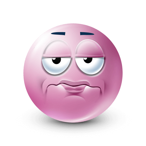 pink frustrated face