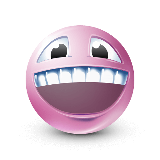 Pink Grinning Face
