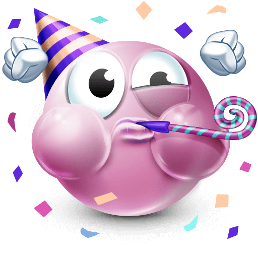 pink party emoji








