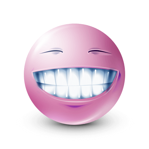 bright pink smile emoji









