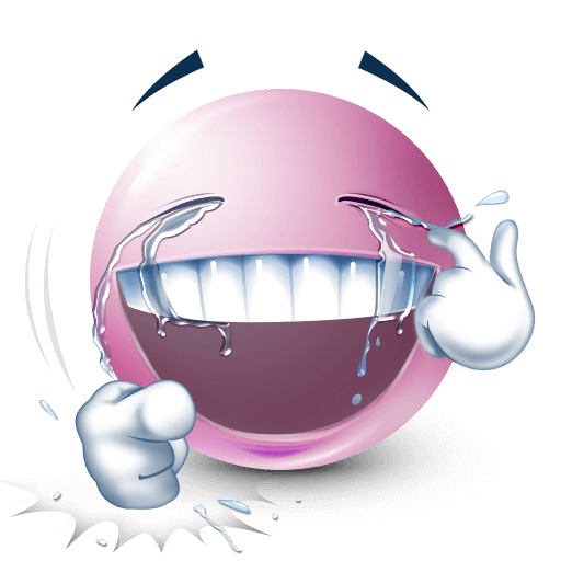 pink laughing emoji









