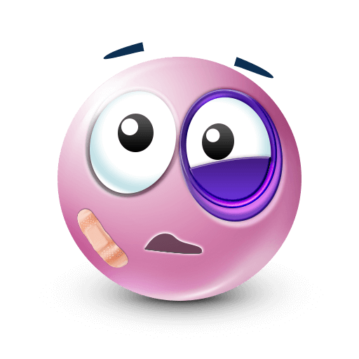 pink black-eye smiley