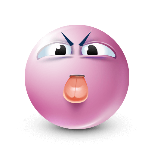 Pink Tongue Emoji