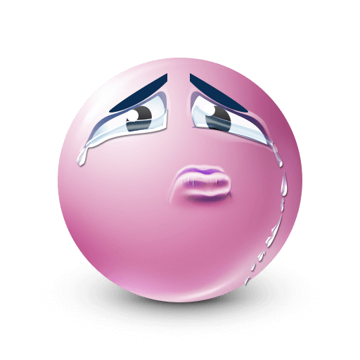 Pink Crying Emoji