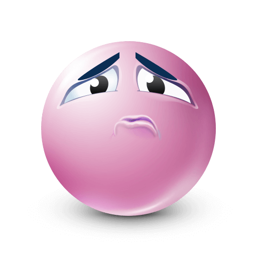 Pink Sad Face