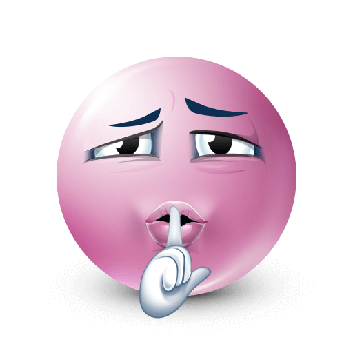 quiet pink emoji