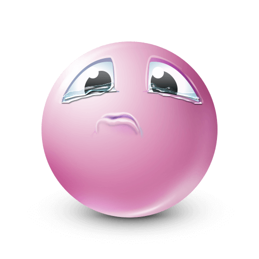 Pink Teary Face