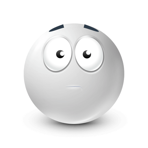 shocked white face emoji