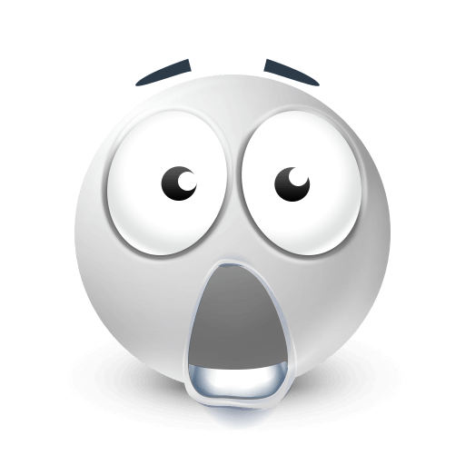 shocked white emoji