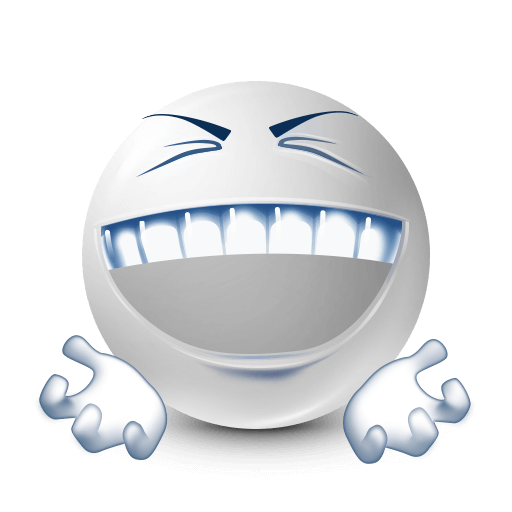 laughing white face