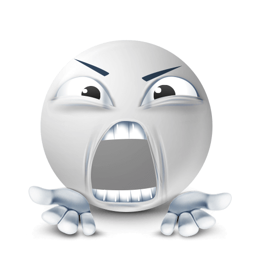 serious white emoji reaction