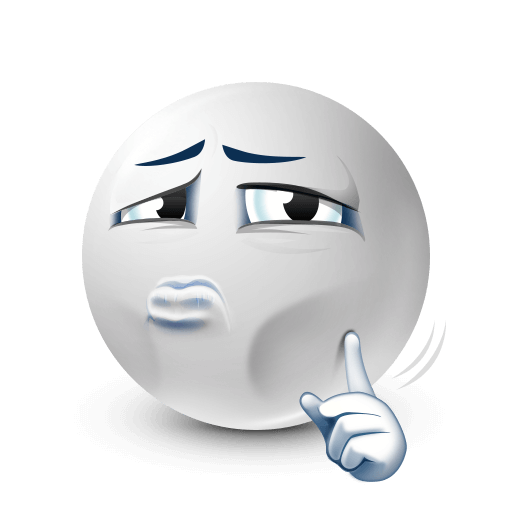 Mewing White Emoji – soft and cute kitty expression