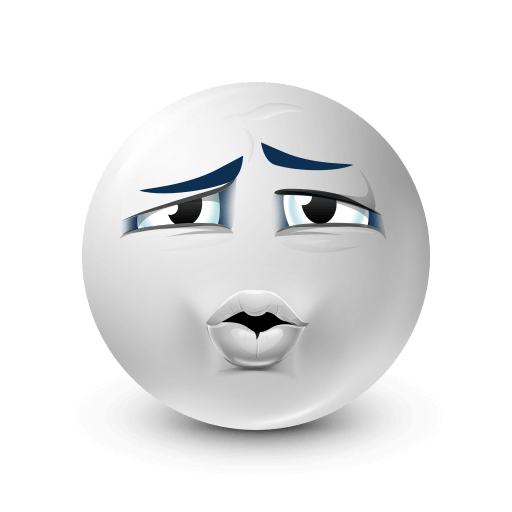 white face with surprised look









