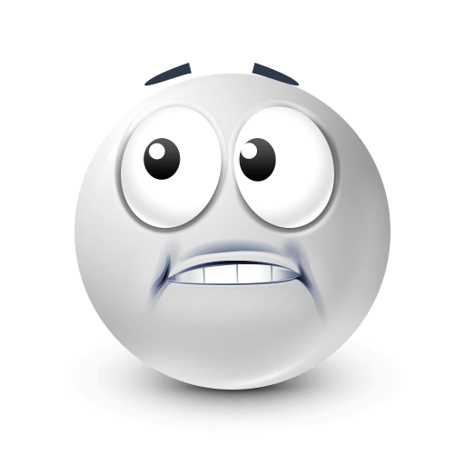 playful white emoji moment