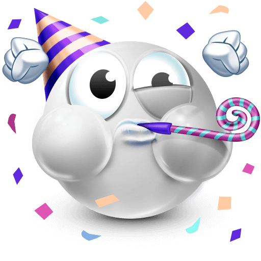white face with party mood