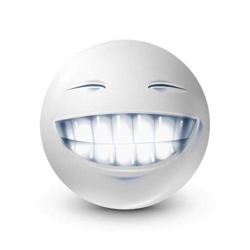 bright white smile emoji