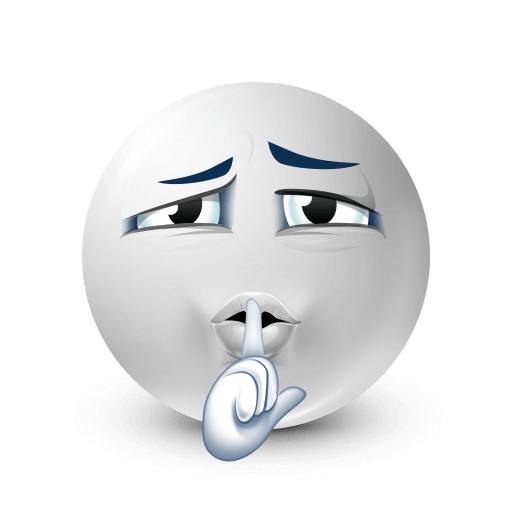 hush white emoji









