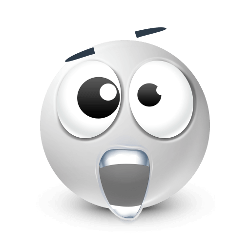 surprised white face