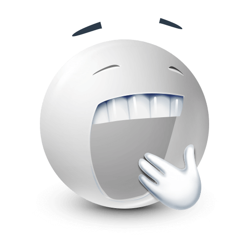 yawning white emoji