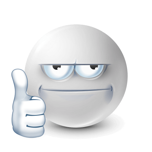 white face giving a thumbs up