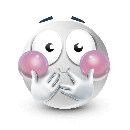 emotional white emoji reaction