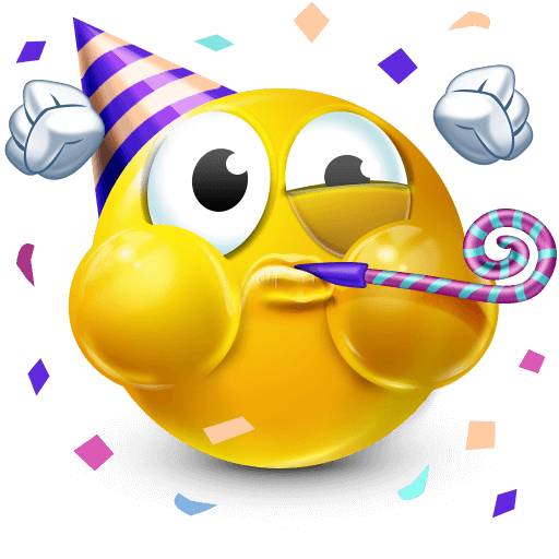 Partying Yellow Emoji