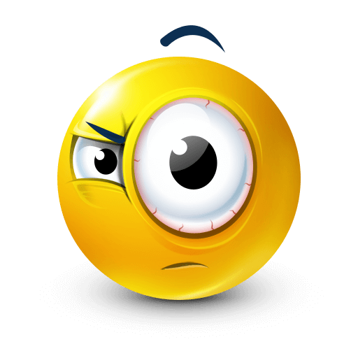 Suspicious Big Eye Emoji